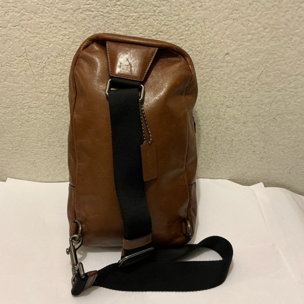 Coach Leather Varsity Stripe Campus Pack Backpack Retail $375 - Picture 5 of 9